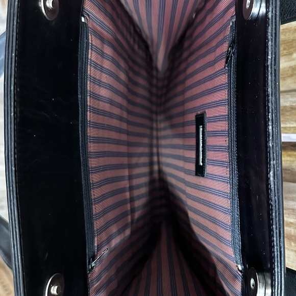 Fausto Santini Black Italian Leather Clutch Shoulder Flat Bag Made in Italy 🇮🇹 - Picture 7 of 9